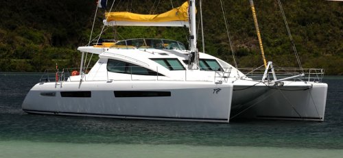 Privilege 615 sailboat under sail