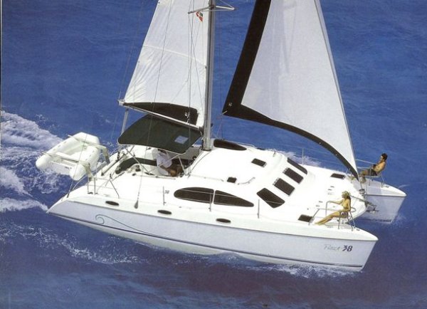 Prout 38 sailboat under sail