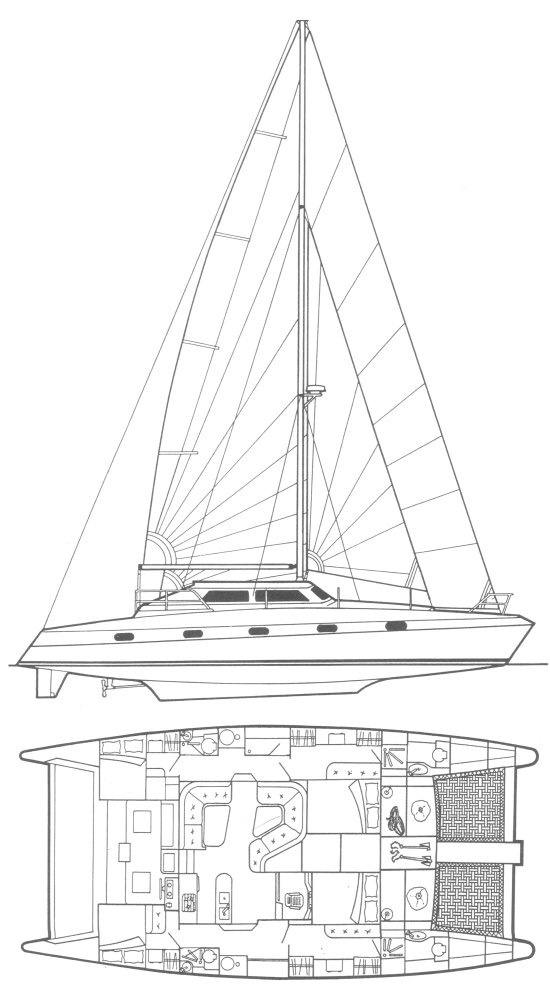 Quasar 50 prout sailboat under sail
