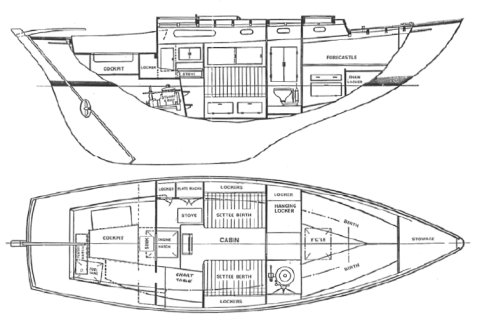 Queen bee 28 sailboat under sail