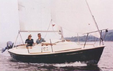 Quickstep 19 sailboat under sail