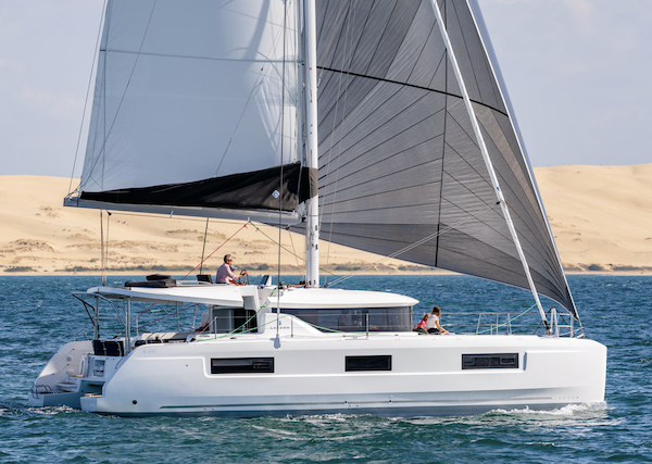 Lagoon 46 sailboat under sail