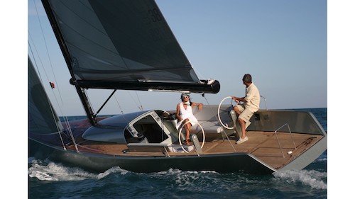B38 brenta sailboat under sail