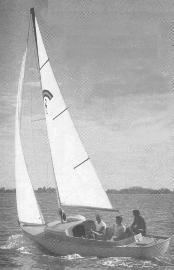 Rainbow 24 sailboat under sail