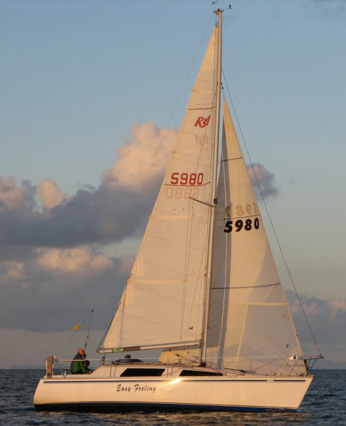 Raven 31 sailboat under sail
