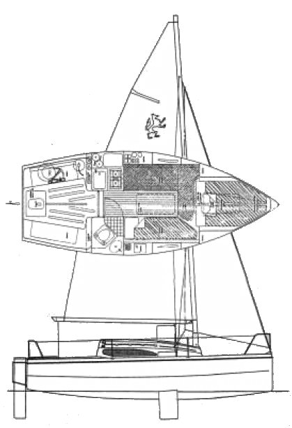 Red fox 200 sailboat under sail