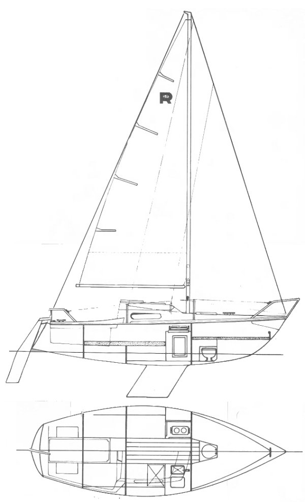 Rio 20 sailboat under sail