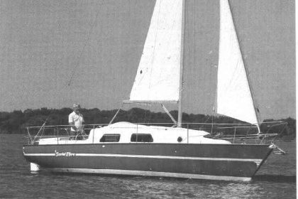 Rl 34 sailboat under sail