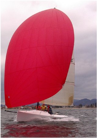 Rocket 22 sailboat under sail