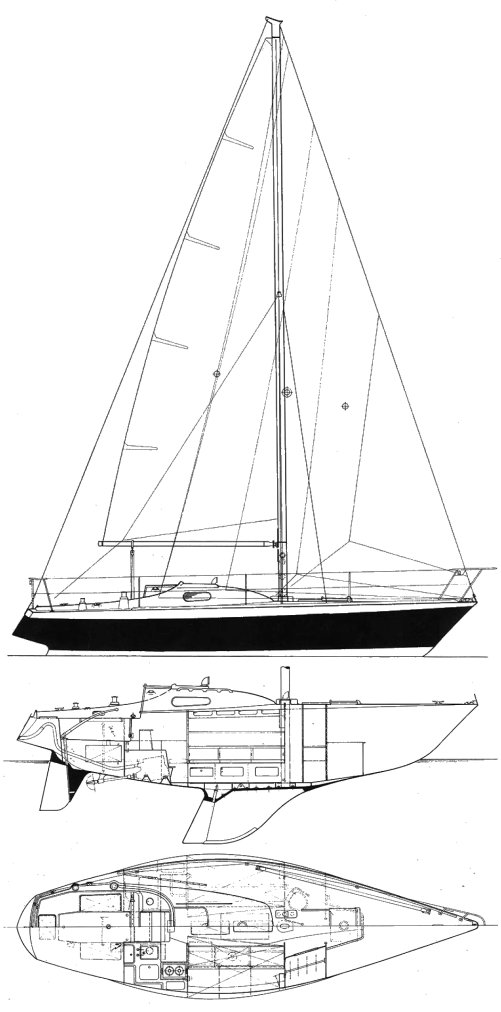 Ss 66 sailboat under sail