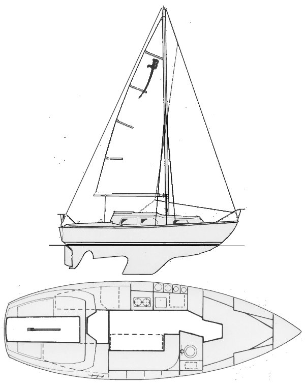 Sabre 27 hill sailboat under sail