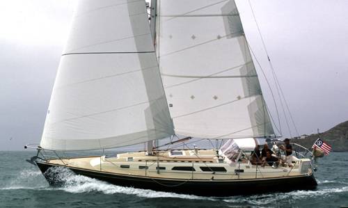 Sabre 402 sailboat under sail