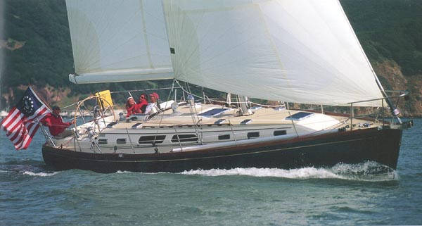 Sabre 452 sailboat under sail