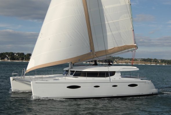 Salina 48 sailboat under sail