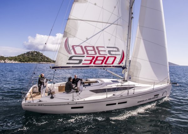 Salona 380 sailboat under sail