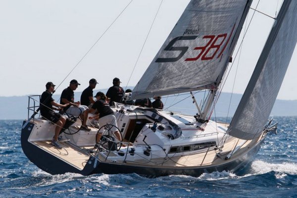 Salona 38 sailboat under sail