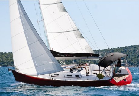 Salona 45 sailboat under sail