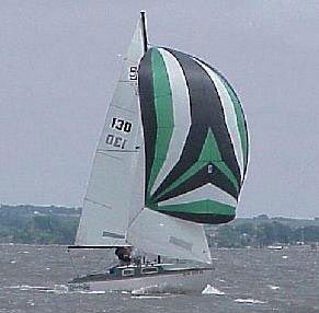 San juan 21 sailboat under sail
