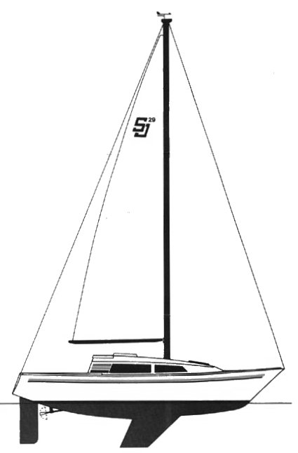 San juan 29 sailboat under sail