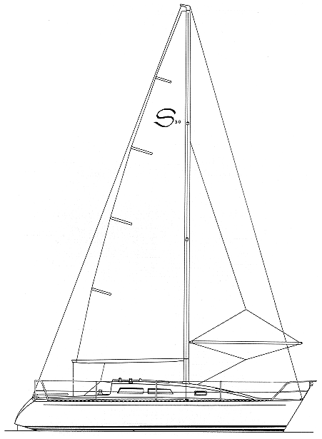 Santana 30 30pc sailboat under sail