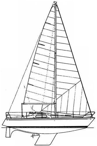Scampi 30 4 sailboat under sail