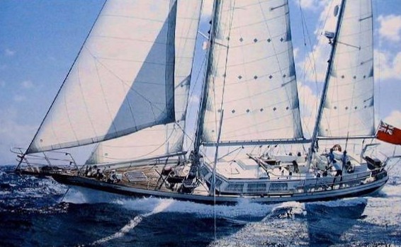 Ct 65 scorpio 72 sailboat under sail