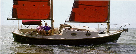 Sea pearl 28 sailboat under sail