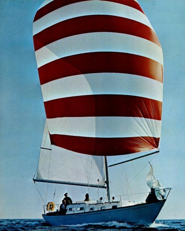 Seabreeze 35 allied sailboat under sail
