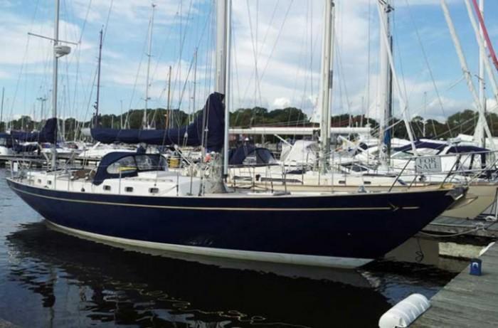 Seafarer 48 sailboat under sail