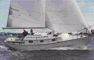 Sea sprite 2728 sailboat under sail