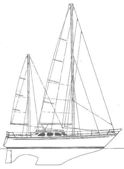 Seastream 43 sailboat under sail