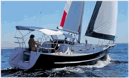 Seaward eagle sailboat under sail