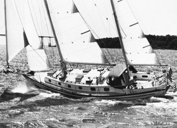 Shannon 43 sailboat under sail