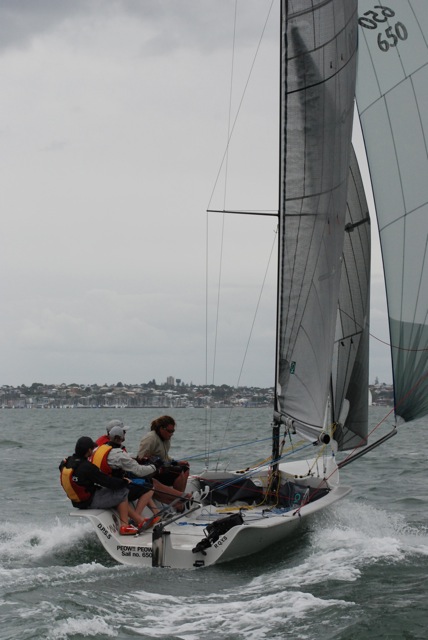 Shaw 650 sailboat under sail