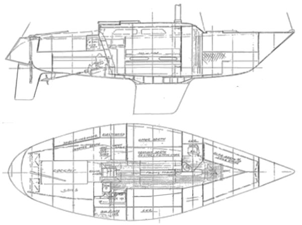 She 33 sailboat under sail