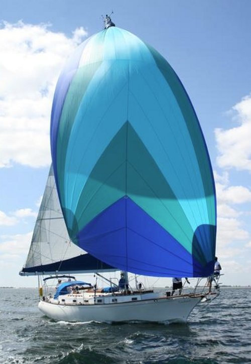 Shearwater 39 sailboat under sail