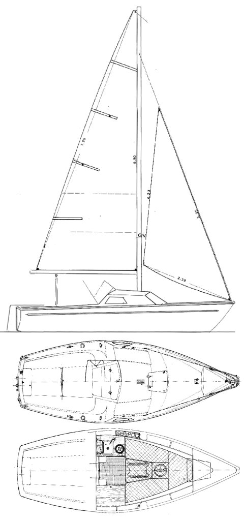 Sheriff 600 sailboat under sail