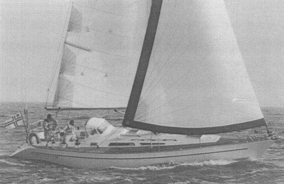 Sirena 40 sailboat under sail