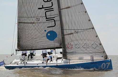 Soto 33 sailboat under sail