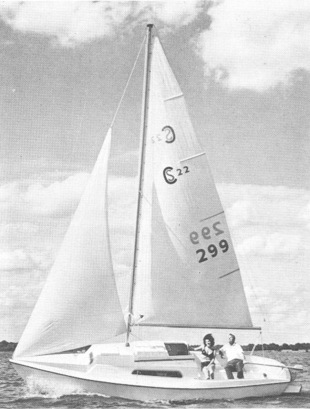 South coast 22 sailboat under sail