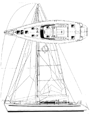 Sovereign 51 sailboat under sail