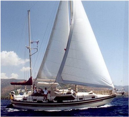 Stamas 44 sailboat under sail