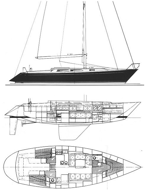 Standfast 43 sailboat under sail