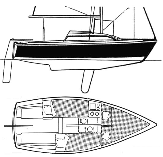 Start 6 sailboat under sail
