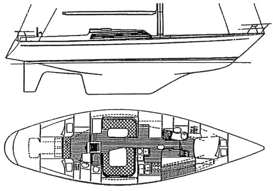 Stevens 50 ph sailboat under sail