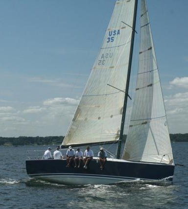Summit 35 sailboat under sail