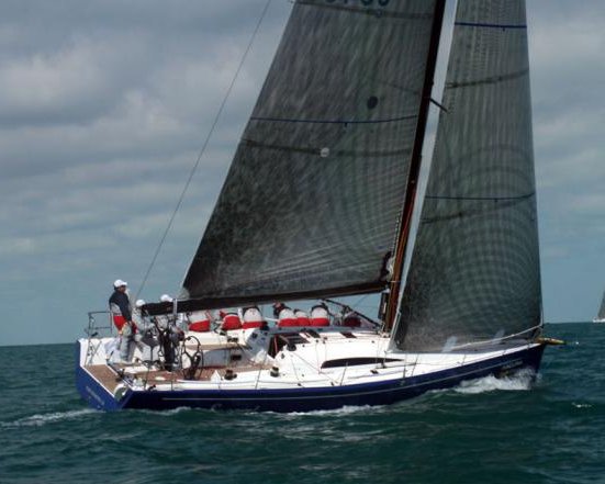 Summit 40 sailboat under sail