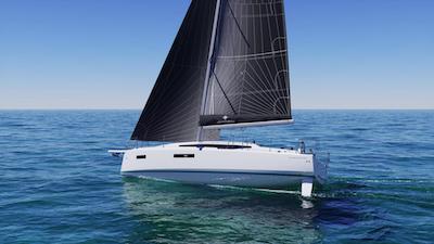 Sun odyssey 380 Jeanneau sailboat under sail