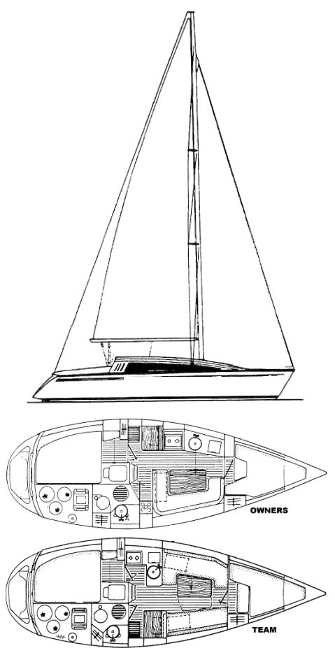 Sun fast 31 jeanneau sailboat under sail