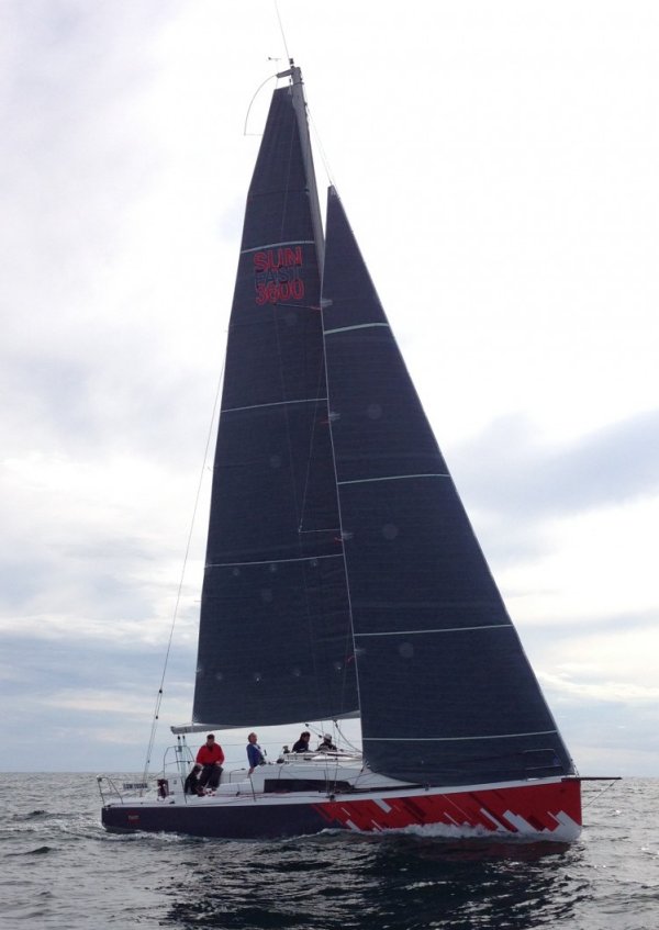 Sun fast 3600 jeanneau sailboat under sail